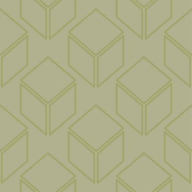 Zeytin yeşili geometrik süsleme. Web, Tekstil ve duvar kağıtları için seamless modeli