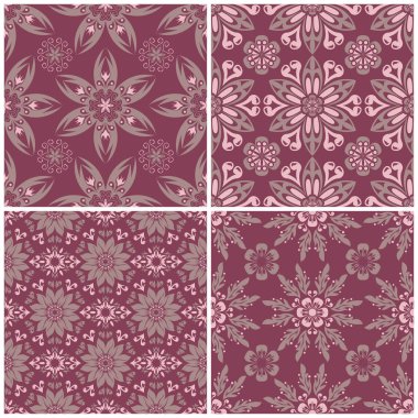 Menekşe sorunsuz arka plan duvar kağıtları, Tekstil ve kumaş çiçek desenleri ile ayarla