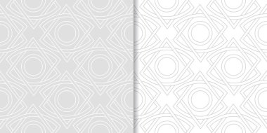 Web, Tekstil ve duvar kağıtları için ışık gri geometrik Dikişsiz desen