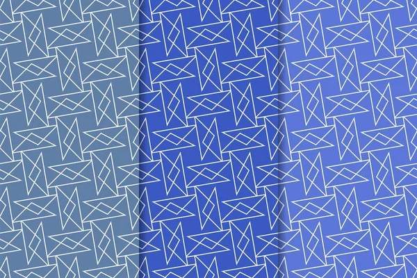 Web, Tekstil ve duvar kağıtları için dikey Dikişsiz desen mavi geometrik dizi