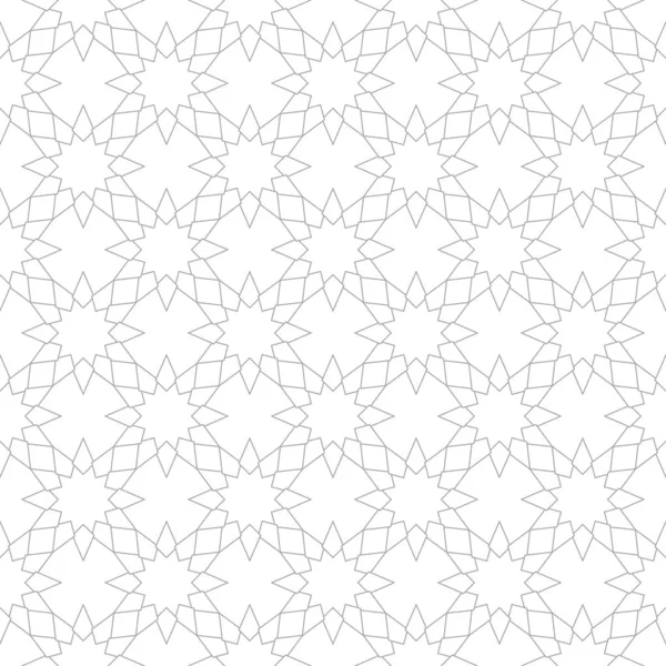 Grau Auf Weißem Geometrischem Ornament Nahtloses Muster Für Web Textilien — Stockvektor