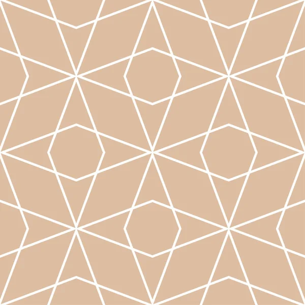 Beige Und Weiße Geometrische Ornamente Nahtloses Muster Für Web Textilien — Stockvektor