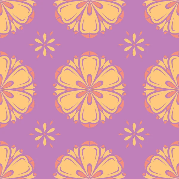 Patrón Sin Costura Color Floral Fondo Brillante Para Fondos Pantalla — Archivo Imágenes Vectoriales