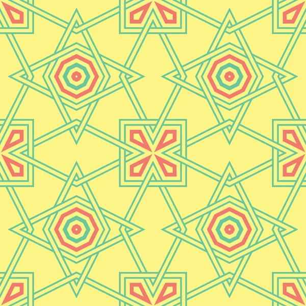 Geometrik Sarı Seamless Modeli Renkli Arka Plan Duvar Kağıtları Tekstil — Stok Vektör
