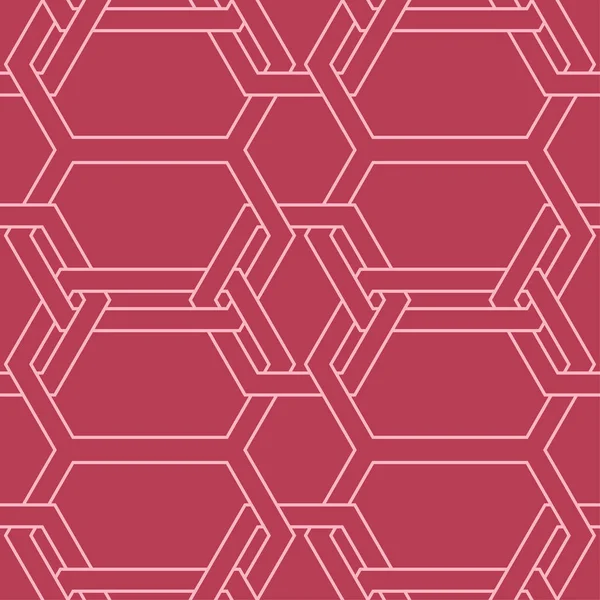 Ornamento Geométrico Rosa Vermelho Pálido Padrão Sem Costura Para Web — Vetor de Stock