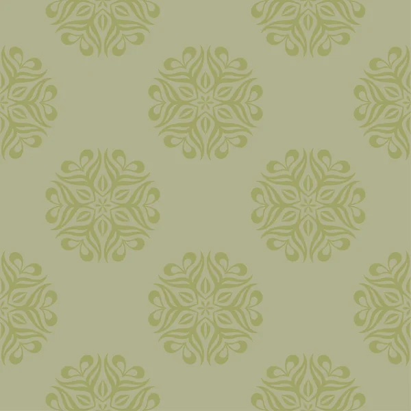 Zeytin yeşili çiçek süsleme. Tekstil ve duvar kağıtları için seamless modeli