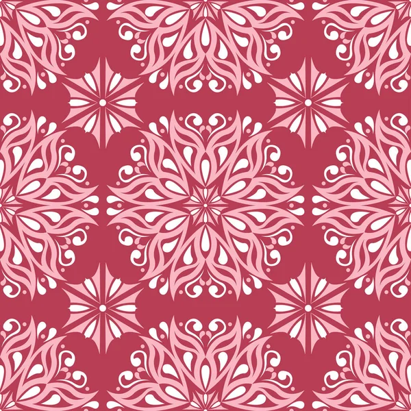 Motif Floral Sans Couture Fond Écran Couleur Rouge Pour Papiers — Image vectorielle