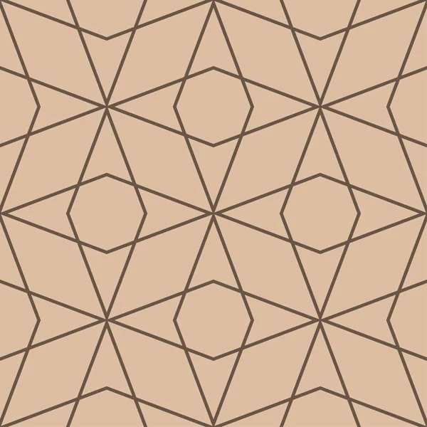 Бежевый Коричневый Геометрический Орнамент Бесшовный Узор Веб Текстиля Обоев — стоковый вектор