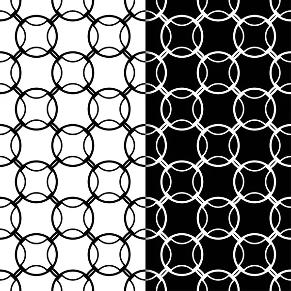 Web テキスタイルや壁紙の黒と白の幾何学的なシームレス パターン — ストックベクタ