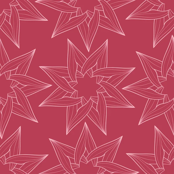 Kırmızı Zemin Üzerine Çiçek Süsleme Tekstil Duvar Kağıtları Için Seamless — Stok Vektör