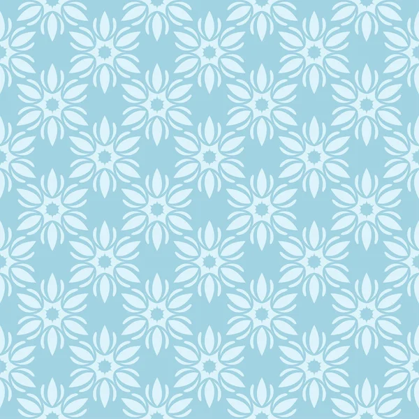 Weiße Und Blaue Florale Zierdekoration Nahtloses Muster Für Textilien Und — Stockvektor