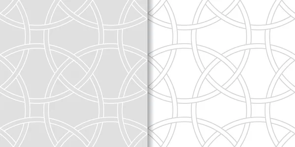 Işık gri geometrik süsler. Web, Tekstil ve duvar kağıtları için dikişsiz desen seti