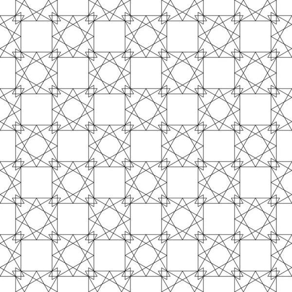 Geometric Ornament Black White Seamless Pattern Web Textile Wallpapers — Stock Vector