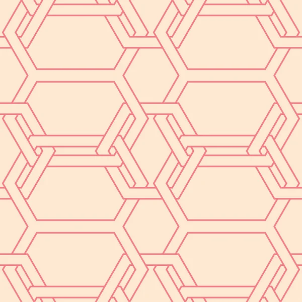 Rotes Und Beiges Geometrisches Ornament Nahtloses Muster Für Web Textilien — Stockvektor