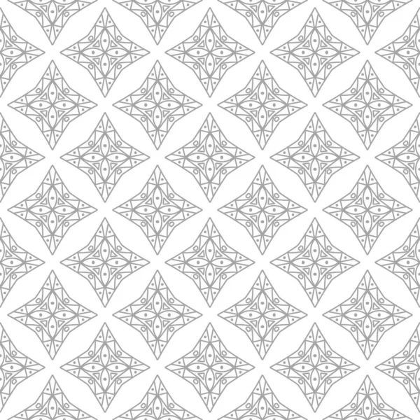 Grijze Geometrische Ornament Witte Achtergrond Naadloze Patroon Voor Web Textiel — Stockvector