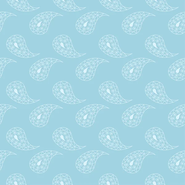 Beyaz ve mavi çiçek süs tasarım. Tekstil ve duvar kağıtları için seamless modeli