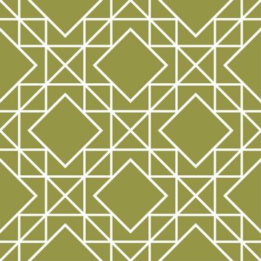 Zeytin yeşili geometrik süsleme. Web, Tekstil ve duvar kağıtları için seamless modeli