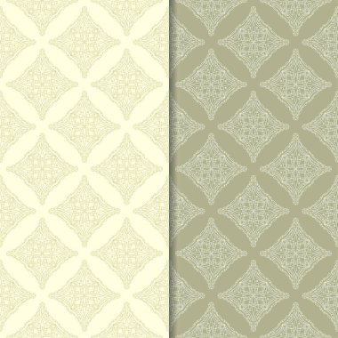 Geometrik süsler kümesi. Zeytin yeşili Dikişsiz desen web, Tekstil ve duvar kağıtları için