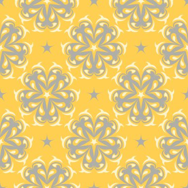 Sarı çiçek seamless modeli. Arka plan duvar kağıtları, Tekstil ve kumaş için çiçek tasarımları ile