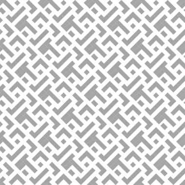 Beyaz arka planda gri geometrik yazdır. Web, Tekstil ve duvar kağıtları için seamless modeli