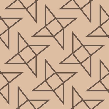 Bej ve kahverengi geometrik seamless modeli web, Tekstil ve duvar kağıtları için