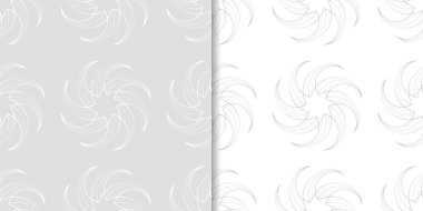 Işık gri çiçek arka planlar. Tekstil ve duvar kağıtları için dikişsiz desen seti