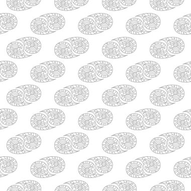 Beyaz arka plan üzerine açık gri çiçek süsleme. Tekstil ve duvar kağıtları için seamless modeli