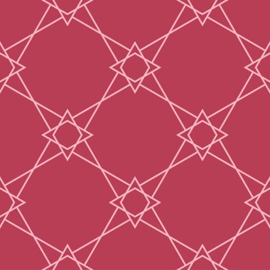 Geometrik süsleme. Kırmızı ve soluk pembe seamless modeli web, Tekstil ve duvar kağıtları için