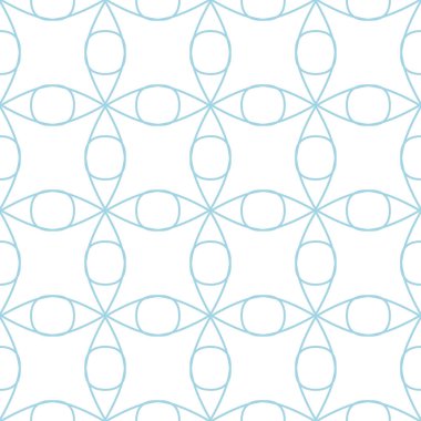 Beyaz ve mavi geometrik süsleme. Web, Tekstil ve duvar kağıtları için seamless modeli