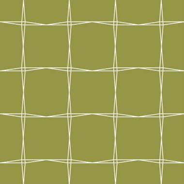 Zeytin yeşili ve beyaz geometrik süsleme. Web, Tekstil ve duvar kağıtları için seamless modeli