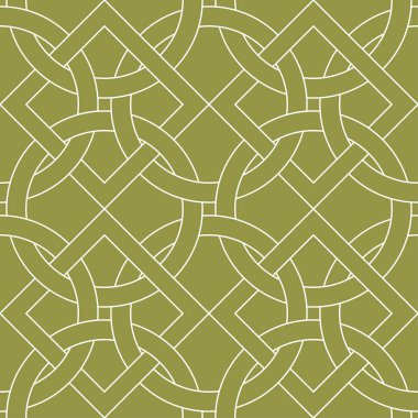 Zeytin yeşili ve beyaz geometrik yazdır. Web, Tekstil ve duvar kağıtları için seamless modeli