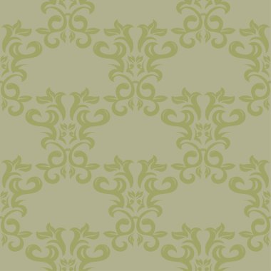 Zeytin yeşili çiçek süs tasarım. Tekstil ve duvar kağıtları için seamless modeli