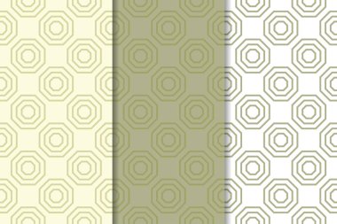 Zeytin yeşili ve web, Tekstil ve duvar kağıtları için geometrik Dikişsiz desen beyaz set