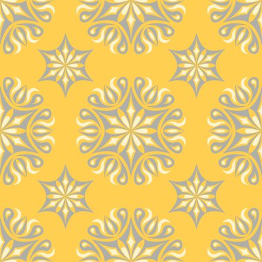 Sarı çiçek seamless modeli. Arka plan duvar kağıtları, Tekstil ve kumaş için çiçek tasarımları ile