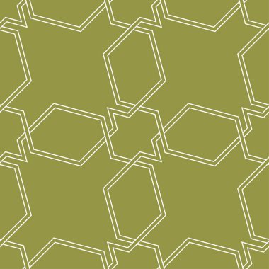 Zeytin yeşili ve beyaz geometrik süsleme. Web, Tekstil ve duvar kağıtları için seamless modeli