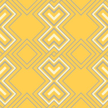 Sarı geometrik arka plan. Parlak Dikişsiz desen duvar kağıtları, Tekstil ve kumaş için