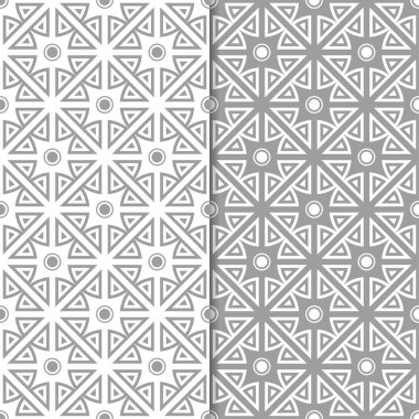 Gri ve beyaz geometrik Dikişsiz desen web, Tekstil ve duvar kağıtları için