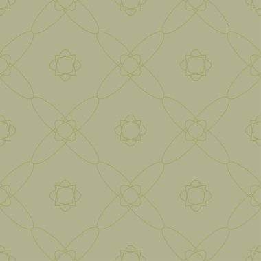 Zeytin yeşili geometrik süsleme. Web, Tekstil ve duvar kağıtları için seamless modeli