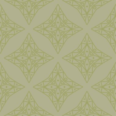 Zeytin yeşili geometrik süsleme. Web, Tekstil ve duvar kağıtları için seamless modeli