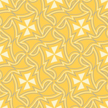 Geometrik seamless modeli. Sarı gri ve beyaz renkli arka plan duvar kağıtları, Tekstil ve kumaş için