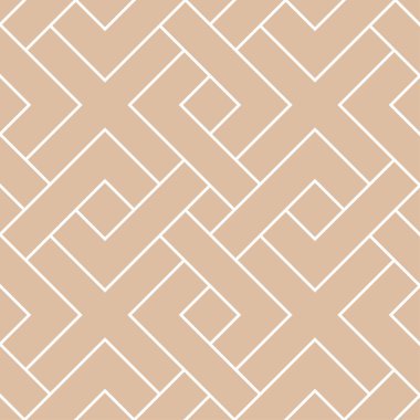 Bej ve beyaz geometrik yazdırın. Web, Tekstil ve duvar kağıtları için seamless modeli