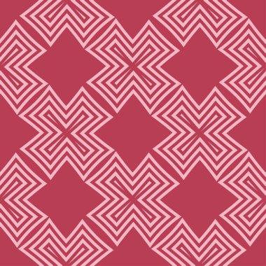 Kırmızı geometrik süsleme. Web, Tekstil ve duvar kağıtları için seamless modeli