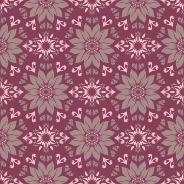 Mor kırmızı çiçek seamless modeli. Arka plan duvar kağıtları, Tekstil ve kumaş çiçek tasarım öğeleri ile