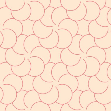 Kırmızı ve bej geometrik süsleme. Web, Tekstil ve duvar kağıtları için seamless modeli