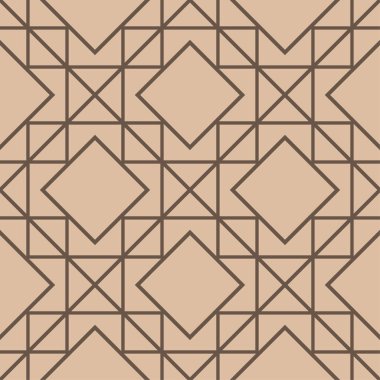 Kahverengi geometrik süsleme. Web, Tekstil ve duvar kağıtları için seamless modeli