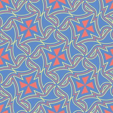 Geometrik arka plan. Mavi Dikişsiz desen duvar kağıtları, Tekstil ve kumaş için