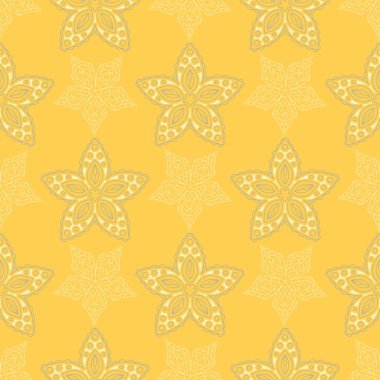 Çiçek arka plan. Sarı gri ve beyaz Dikişsiz desen duvar kağıdı, Tekstil ve kumaş için