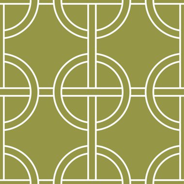 Zeytin yeşili ve beyaz geometrik süsleme. Web, Tekstil ve duvar kağıtları için seamless modeli