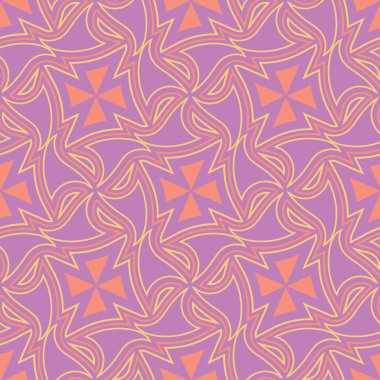 Geometrik menekşe seamless modeli. Parlak renkli arka plan duvar kağıtları, Tekstil ve kumaş için pembe ve sarı öğeler