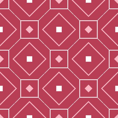 Geometrik kırmızı seamless modeli. Renkli arka plan duvar kağıtları, Tekstil ve kumaş için